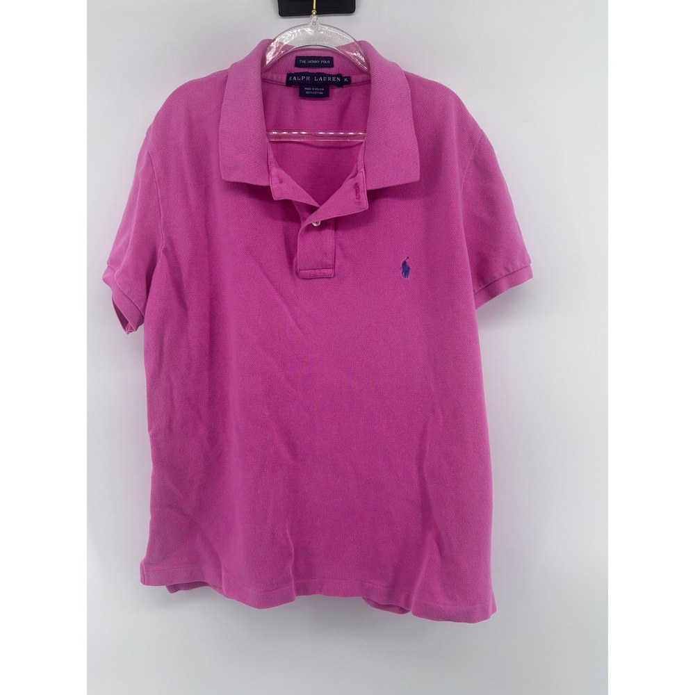 Ralph Lauren Kids Pink The Skinny Polo Shirt Size XL